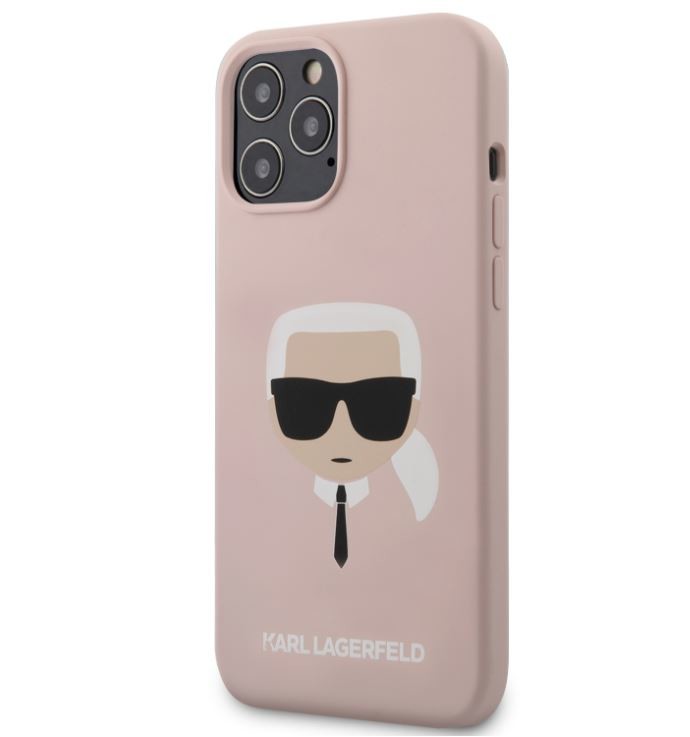 Husa Cover Karl Lagerfeld Silicone Head pentru iPhone 12 Pro Max Light Pink thumb