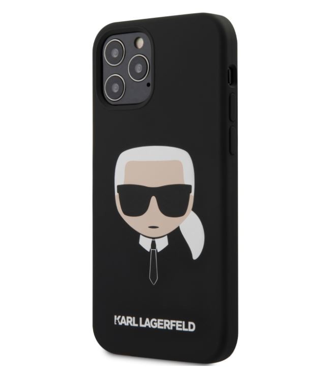 Husa Cover Karl Lagerfeld Silicone Head pentru iPhone 12/12 Pro Black thumb