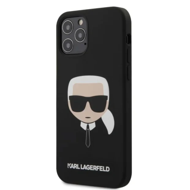 Husa Cover Karl Lagerfeld Silicone Head pentru iPhone 12/12 Pro Black