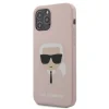 Husa Cover Karl Lagerfeld Silicone pentru iPhone 12/12 Pro Light Pink
