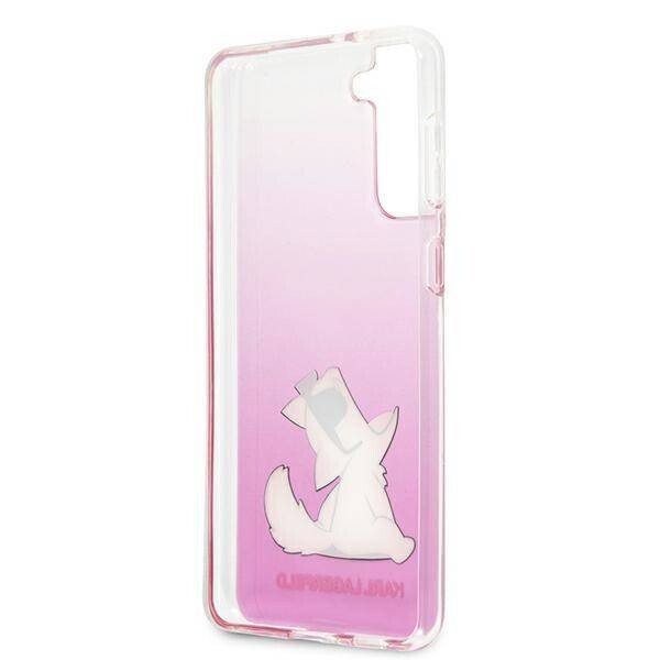 Husa Cover Karl Lagerfeld TPU Choupette Eat Gradient pentru Samsung Galaxy S21 Pink thumb