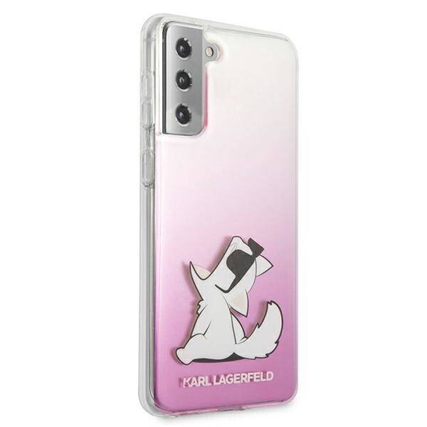 Husa Cover Karl Lagerfeld TPU Choupette Eat Gradient pentru Samsung Galaxy S21 Pink thumb