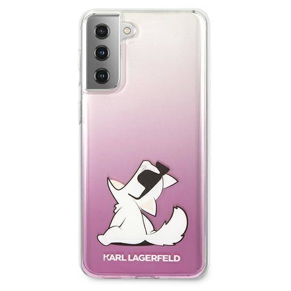 Husa Cover Karl Lagerfeld TPU Choupette Eat Gradient pentru Samsung Galaxy S21 Pink thumb