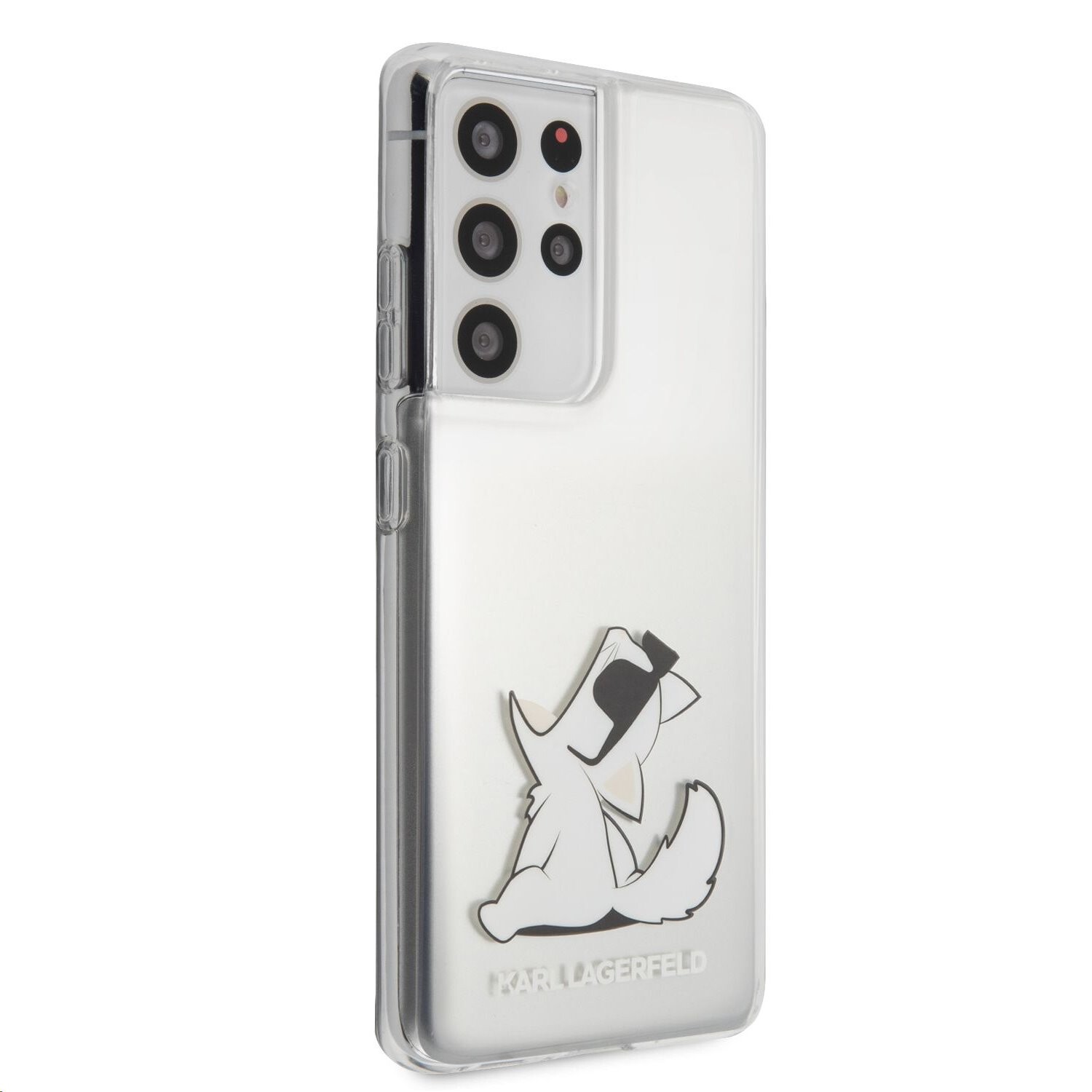 Husa Cover Karl Lagerfeld TPU Choupette Eat pentru Samsung Galaxy S21 Ultra Clear thumb