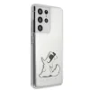 Husa Cover Karl Lagerfeld TPU Choupette Eat pentru Samsung Galaxy S21 Ultra Clear