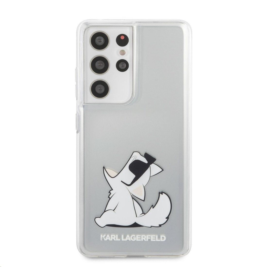 Husa Cover Karl Lagerfeld TPU Choupette Eat pentru Samsung Galaxy S21 Ultra Clear thumb