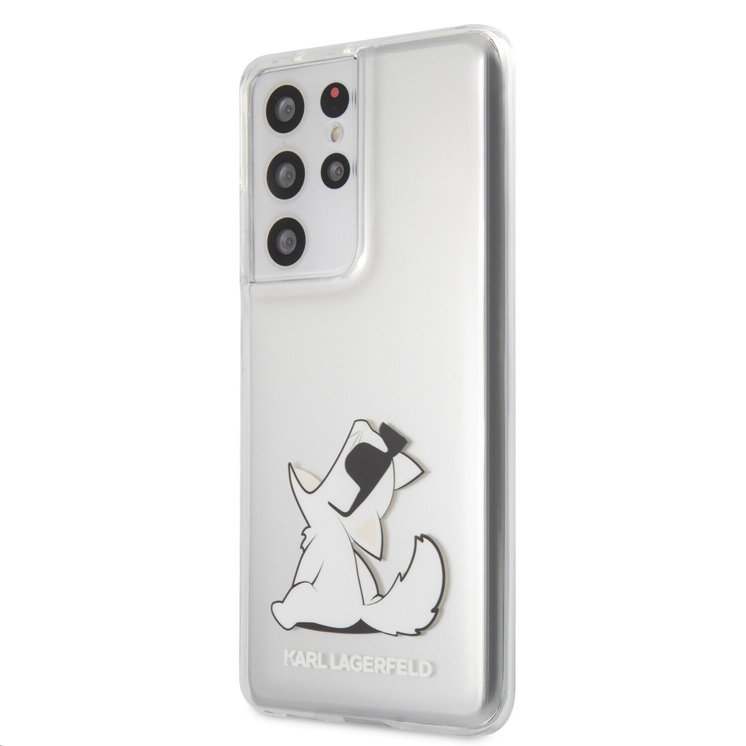 Husa Cover Karl Lagerfeld TPU Choupette Eat pentru Samsung Galaxy S21 Ultra Clear thumb