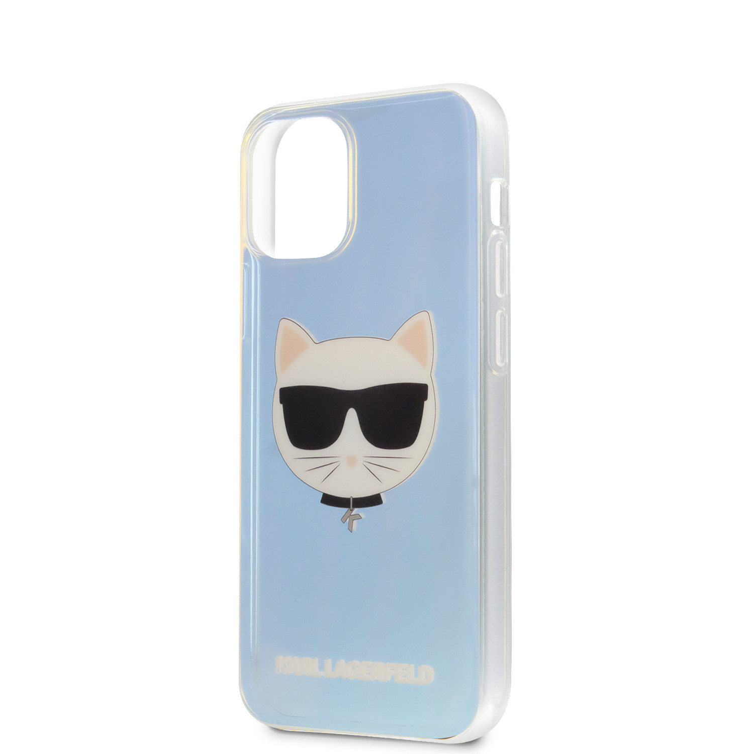 Husa Cover Karl Lagerfeld TPU Choupette Head Iridescente pentru iPhone 12 Mini Clear thumb