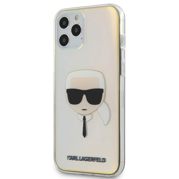 Husa Cover Karl Lagerfeld TPU Iridescente pentru iPhone 12 Pro Max Clear