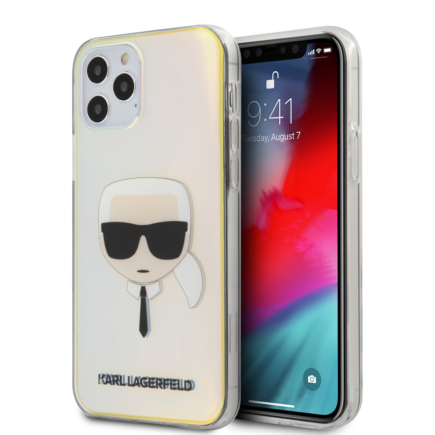 Husa Cover Karl Lagerfeld TPU Iridescente pentru iPhone 12/12 Pro Clear thumb