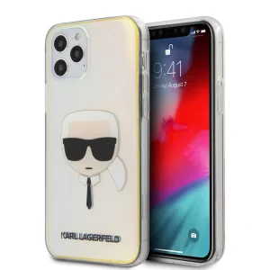 Husa Cover Karl Lagerfeld TPU Iridescente pentru iPhone 12/12 Pro Clear