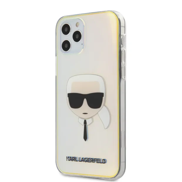 Husa Cover Karl Lagerfeld TPU Iridescente pentru iPhone 12/12 Pro Clear