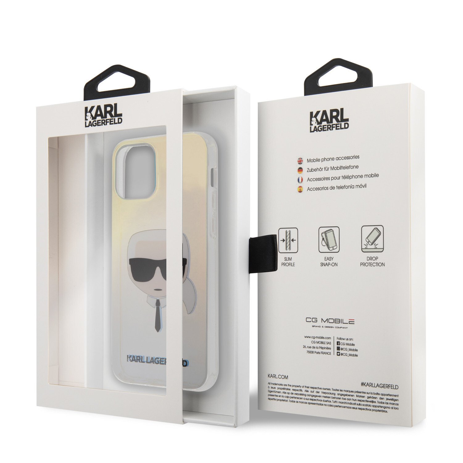 Husa Cover Karl Lagerfeld TPU Iridescente pentru iPhone 12/12 Pro Clear thumb