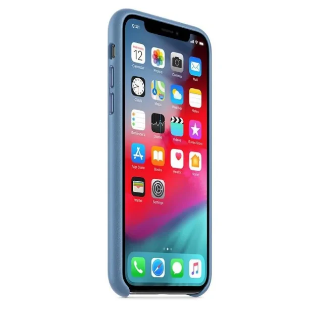 Husa Cover Leather Apple pentru iPhone X/XS MVFP2ZM/A Blue