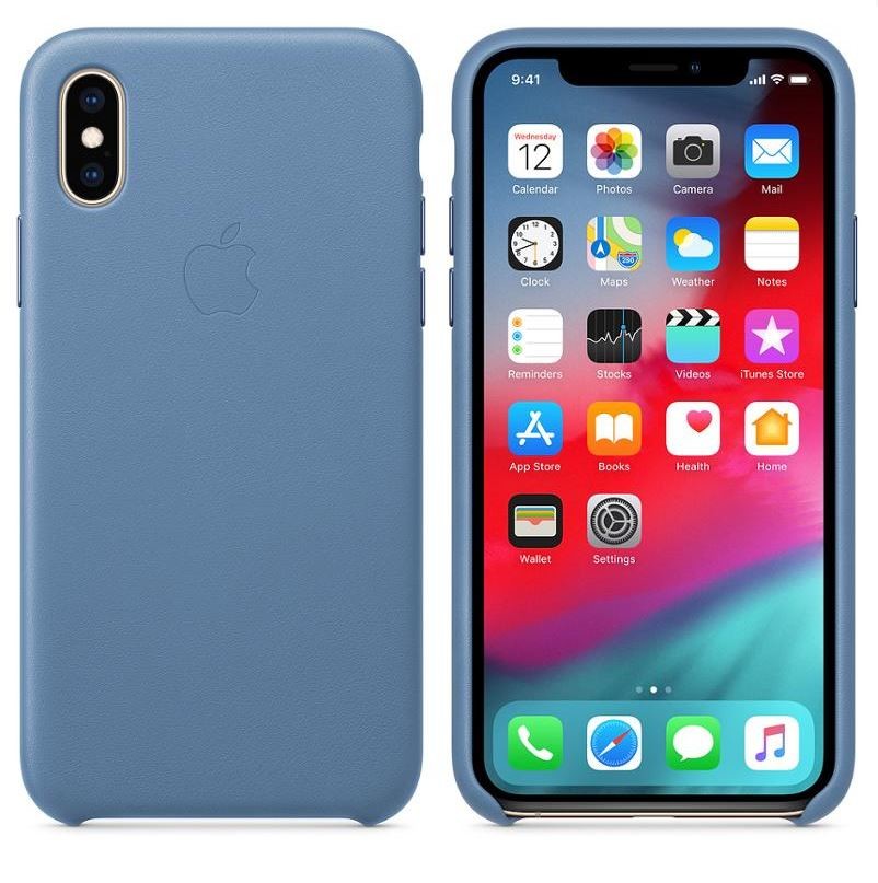 Husa Cover Leather Apple pentru iPhone X/XS MVFP2ZM/A Blue thumb