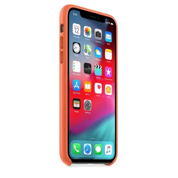 Husa Cover Leather Apple pentru iPhone X/XS MVFQ2ZM/A Orange