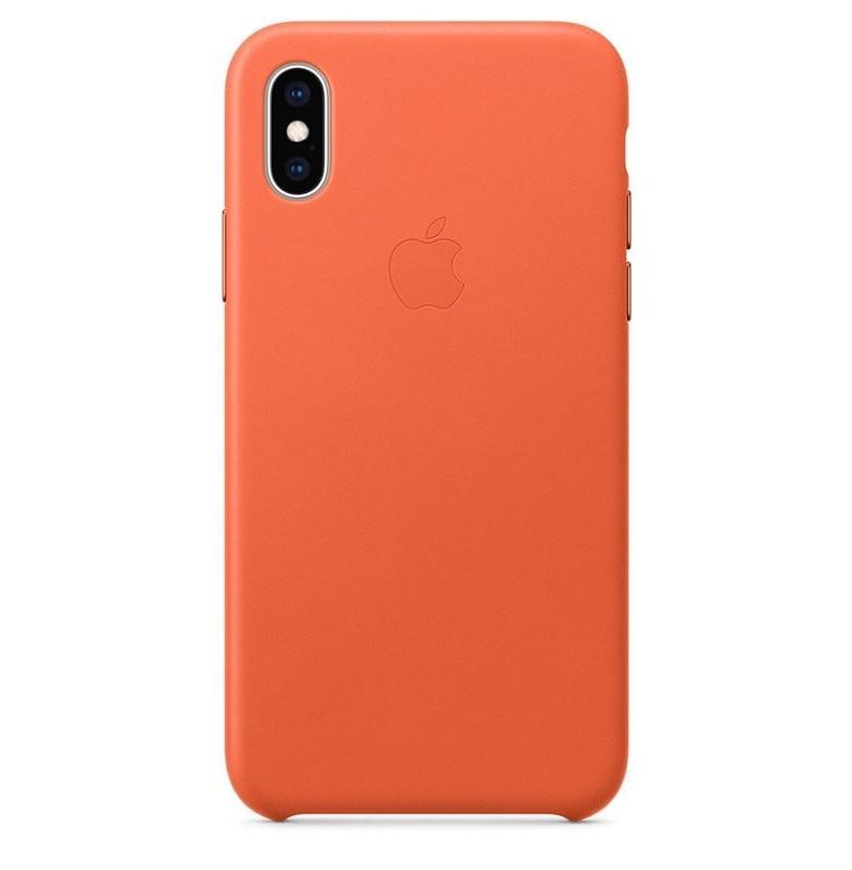 Husa Cover Leather Apple pentru iPhone X/XS MVFQ2ZM/A Orange thumb