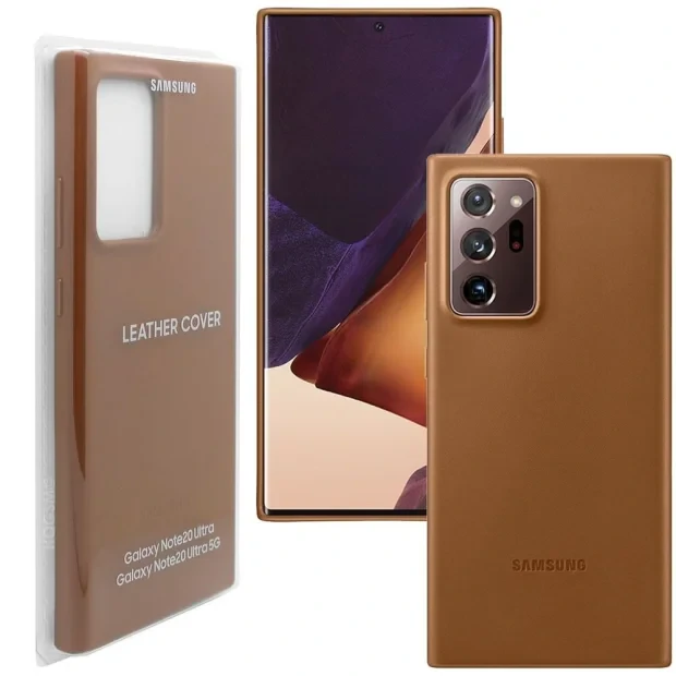 Husa Cover Leather Samsung pentru Samsung Galaxy Note 20 Ultra Brown