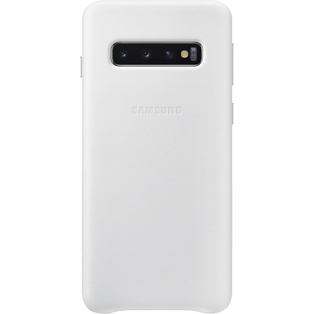 Husa Cover Leather Samsung pentru Samsung Galaxy S10 Alb thumb
