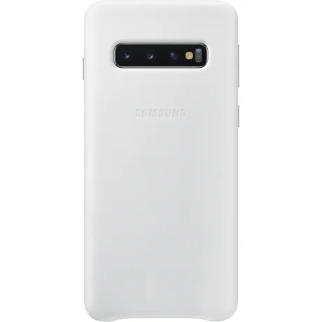 Husa Cover Leather Samsung pentru Samsung Galaxy S10 Alb