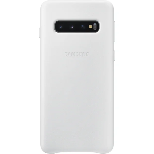Husa Cover Leather Samsung pentru Samsung Galaxy S10 Alb