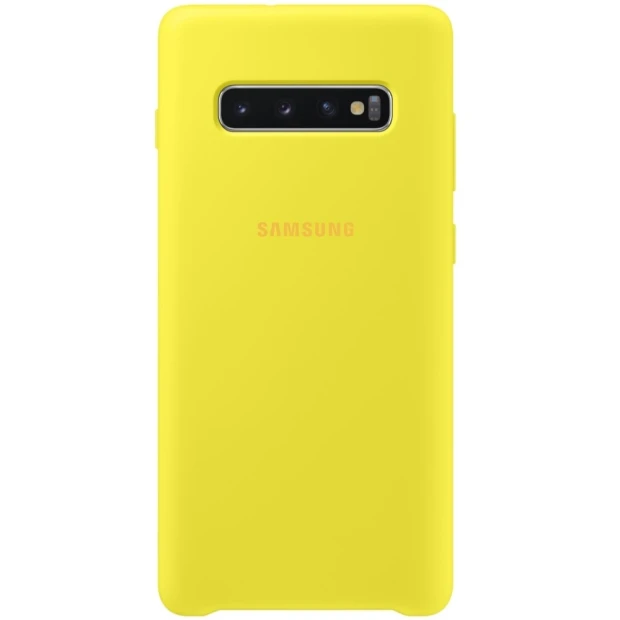 Husa Cover Silicone Samsung pentru Samsung Galaxy S10 Plus Galben