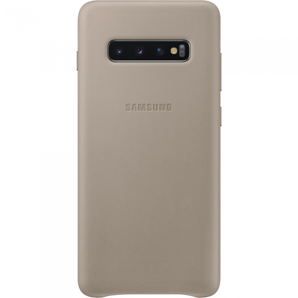 Husa Cover Leather Samsung pentru Samsung Galaxy S10 Plus Gri thumb