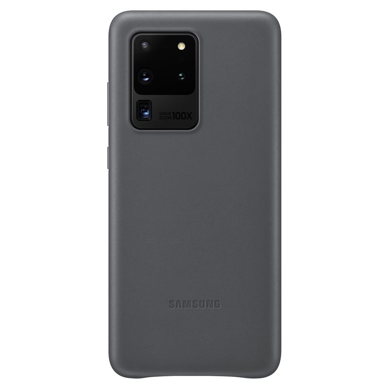 Husa Cover Leather Samsung pentru Samsung Galaxy S20 Ultra Gri thumb
