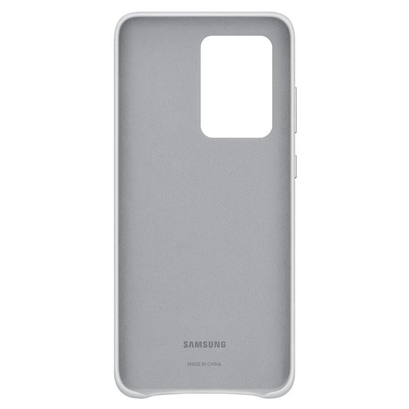 Husa Cover Leather Samsung pentru Samsung Galaxy S20 Ultra  Silver thumb