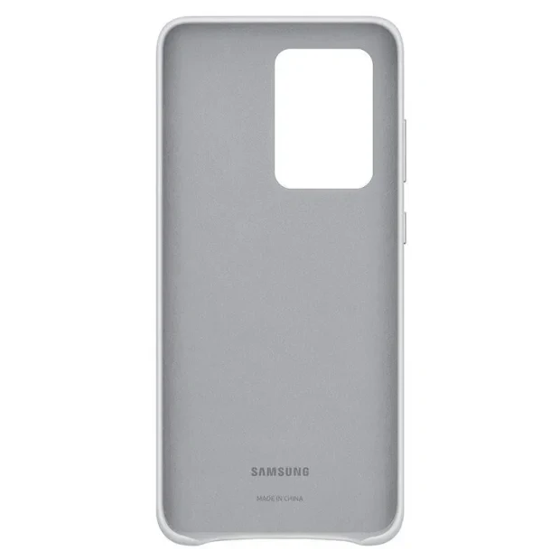 Husa Cover Leather Samsung pentru Samsung Galaxy S20 Ultra  Silver