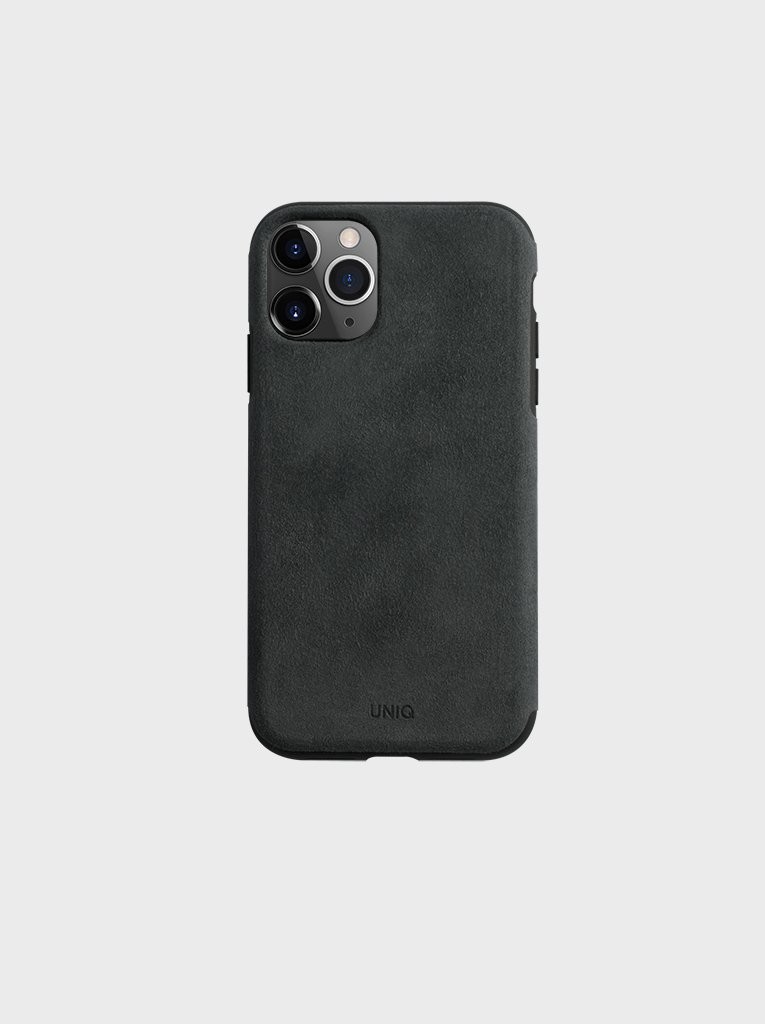 Husa Cover Leather Uniq Sueve pentru iPhone 11 Pro UNIQ-IP5.8HYB(2019)-SUVBLK Negru thumb