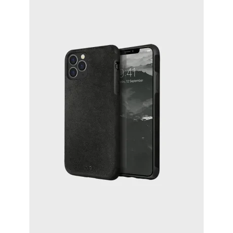 Husa Cover Leather Uniq Sueve pentru iPhone 11 Pro UNIQ-IP5.8HYB(2019)-SUVBLK Negru