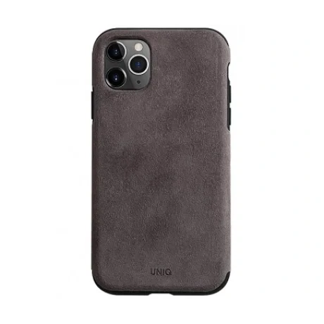 Husa Cover Leather Uniq Sueve pentru iPhone 11 Pro UNIQ-IP5.8HYB(2019)-SUVWGY Gri
