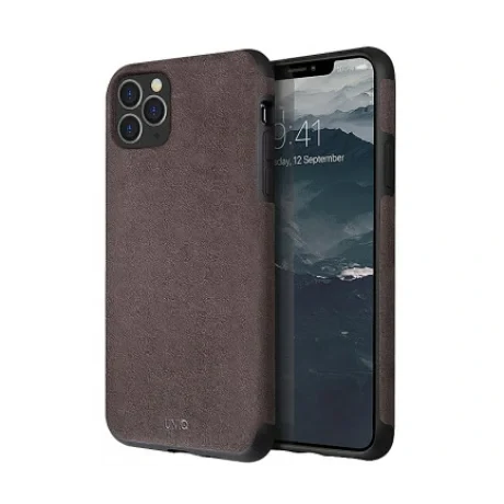 Husa Cover Leather Uniq Sueve pentru iPhone 11 Pro UNIQ-IP5.8HYB(2019)-SUVWGY Gri