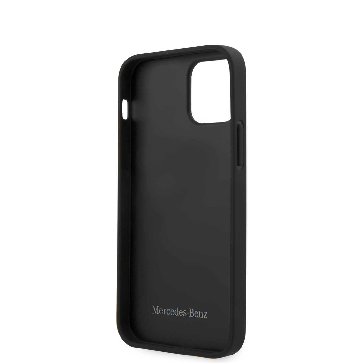 Husa Cover Mercedes Leather Hand Strap pentru iPhone 12 Mini Black thumb