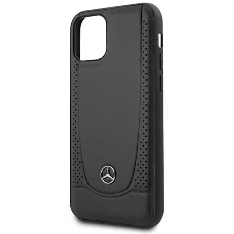 Husa Cover Mercedes Leather Urban pentru iPhone 12 Mini Black