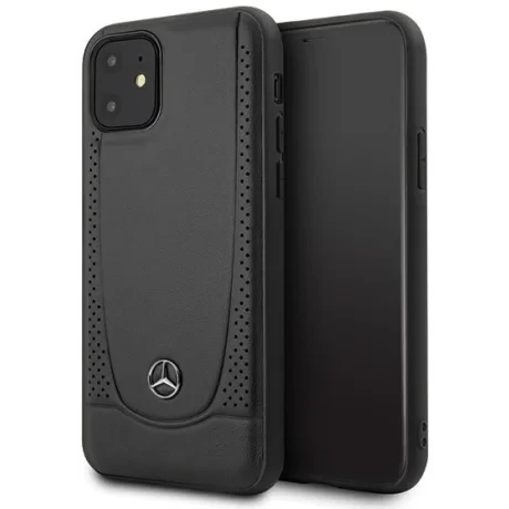 Husa Cover Mercedes Leather Urban pentru iPhone 12 Mini Black