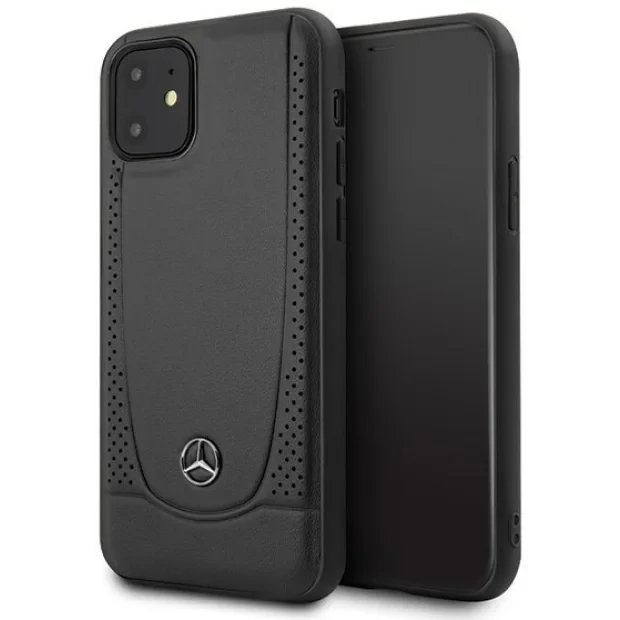 Husa Cover Mercedes Leather Urban pentru iPhone 12 Mini Black