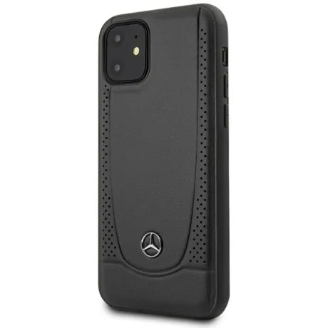 Husa Cover Mercedes Leather Urban pentru iPhone 12 Mini Black