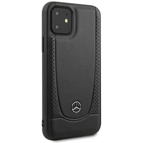 Husa Cover Mercedes Leather Urban pentru iPhone 12 Mini Black
