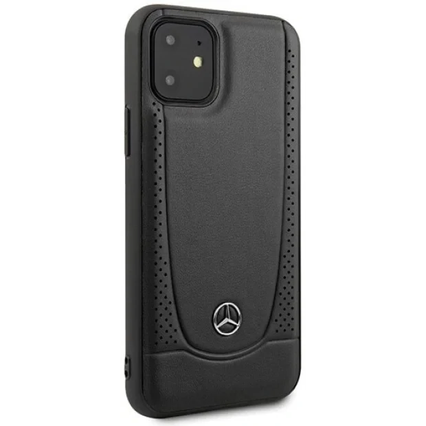 Husa Cover Mercedes Leather Urban pentru iPhone 12 Mini Black