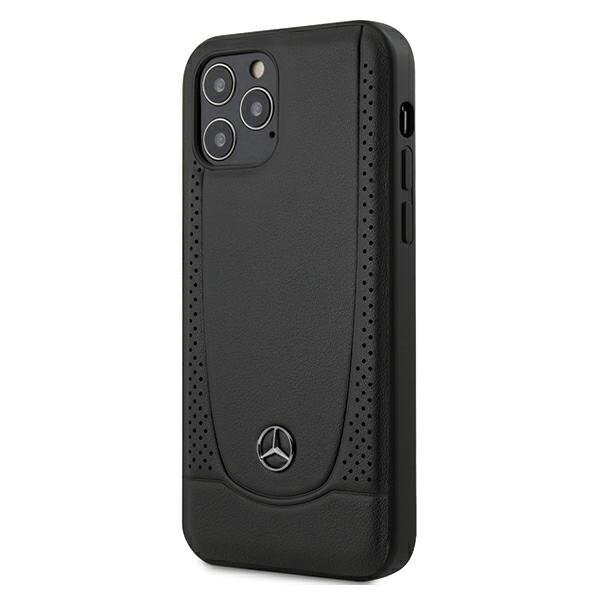 Husa Cover Mercedes Leather Urban pentru iPhone 12/12 Pro Black thumb