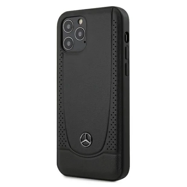 Husa Cover Mercedes Leather Urban pentru iPhone 12/12 Pro Black