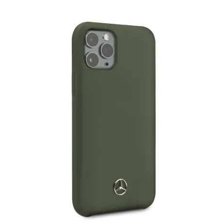 Husa Cover Mercedes Microfiber Lining pentru iPhone 11 Pro Max Verde