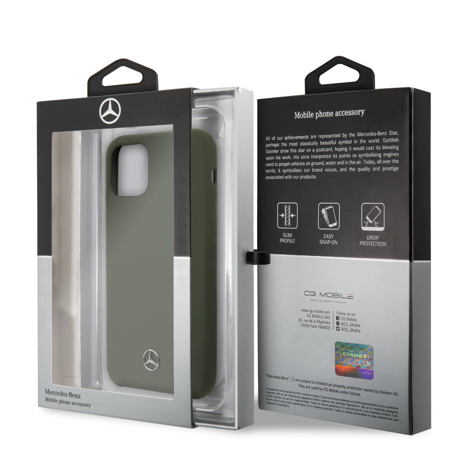 Husa Cover Mercedes Microfiber Lining pentru iPhone 11 Pro Max Verde thumb