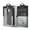 Husa Cover Mercedes Perforated Leather pentru iPhone 11, Negru