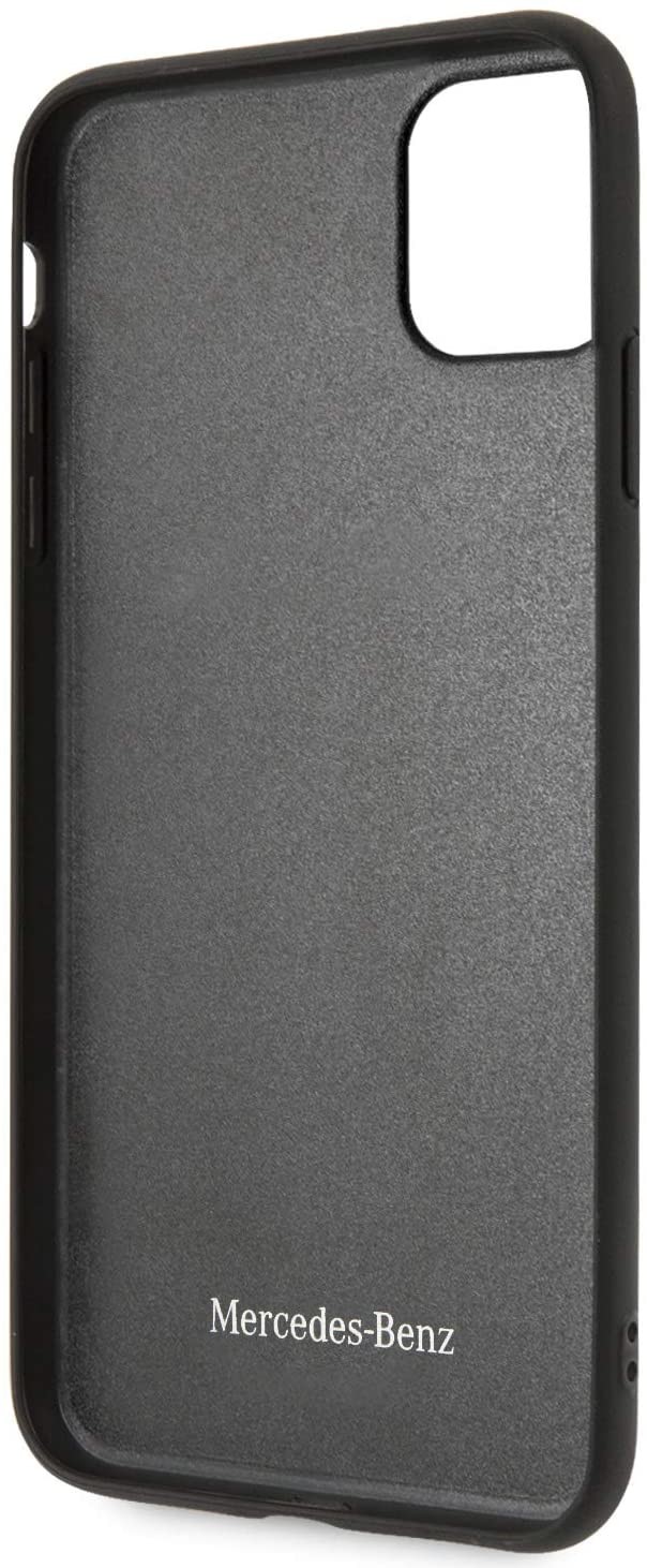 Husa Cover Mercedes Perforated Leather pentru iPhone 11 Pro Max, Negru thumb