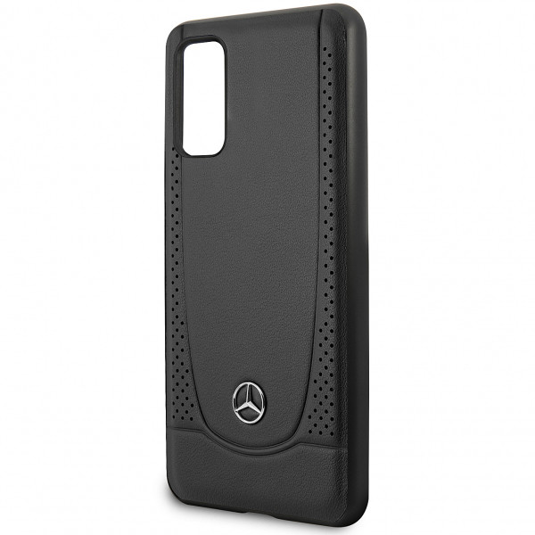 Husa Cover Mercedes Perforation pentru Samsung Galaxy S20, Negru thumb