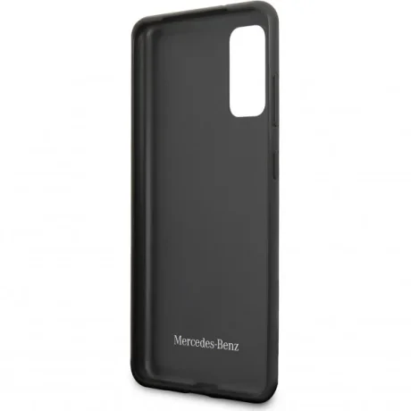 Husa Cover Mercedes Perforation pentru Samsung Galaxy S20, Negru