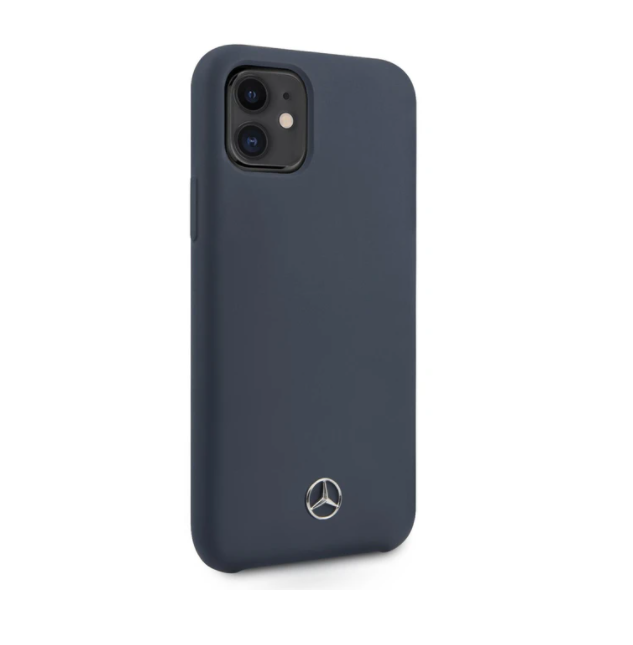 Husa Cover Mercedes Silicone pentru iPhone 11 Blue thumb